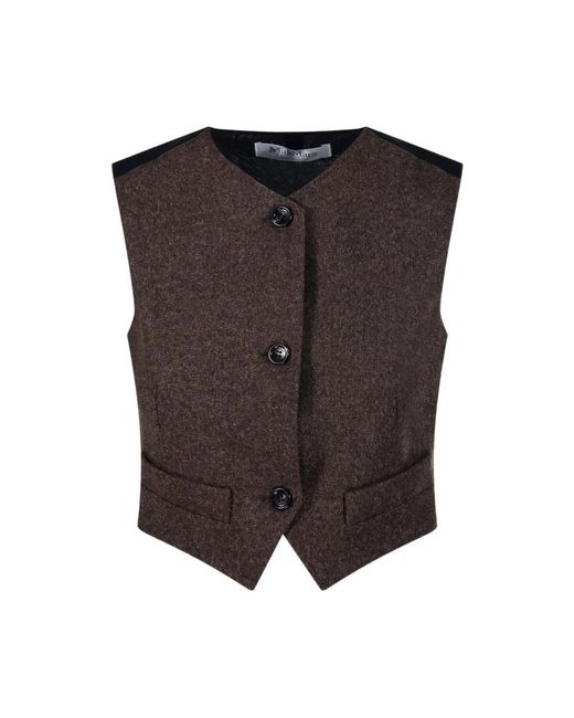 Vests Max Mara en coloris Black