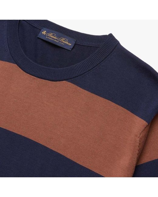 Round-Neck Knitwear Brooks Brothers pour homme en coloris Blue
