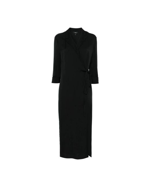 Wrap Dresses di Theory in Black