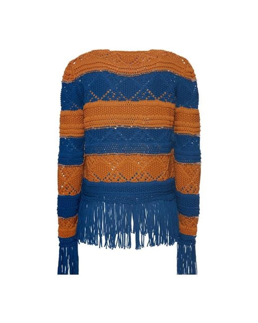 Round-Neck Knitwear LaDoubleJ de color Blue