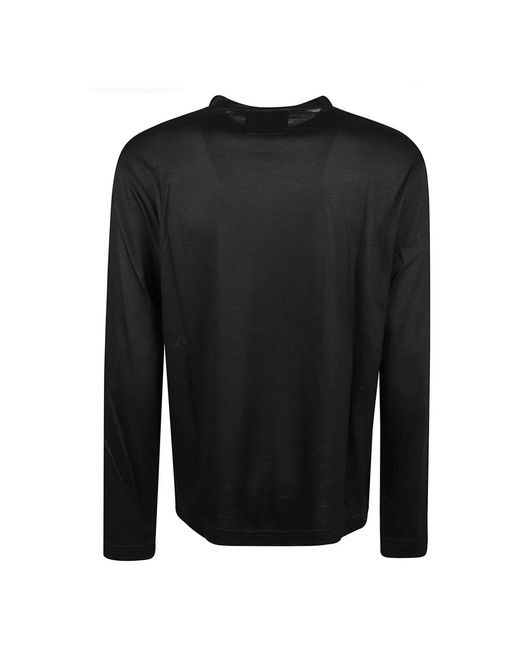 Emporio Armani Black Long Sleeve T-Shirts for men