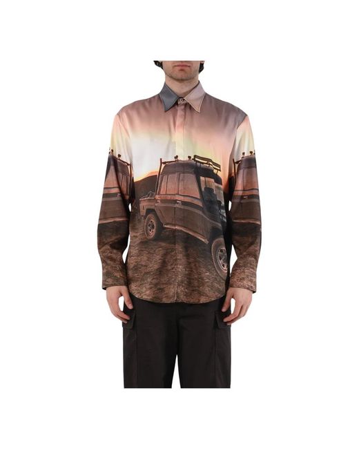 MSGM Brown Casual Shirts for men