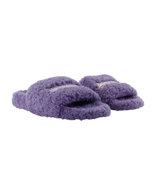 Balenciaga Purple Slippers