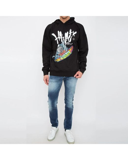 Philipp Plein Black Hoodies for men