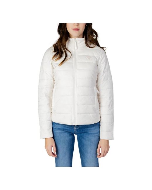 Guess White Solid diann puffer jacke