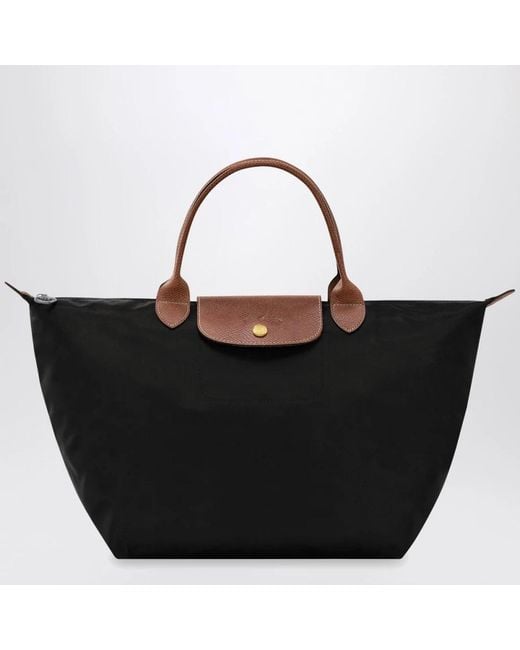 Longchamp Black Shopping Bags