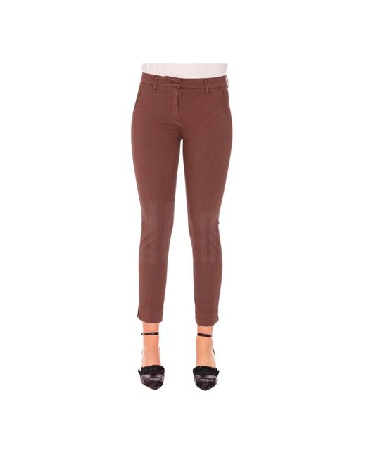 Cropped Trousers Via Masini 80 de color Brown