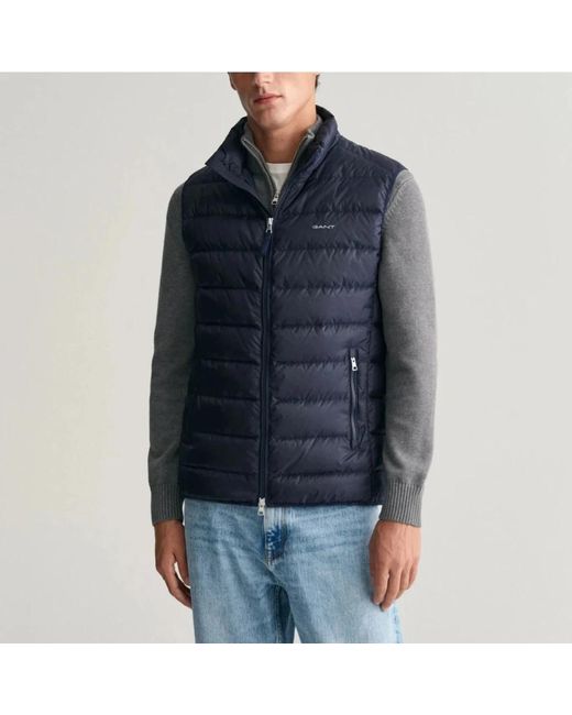 Gant Light Down Vest in het Blue voor heren
