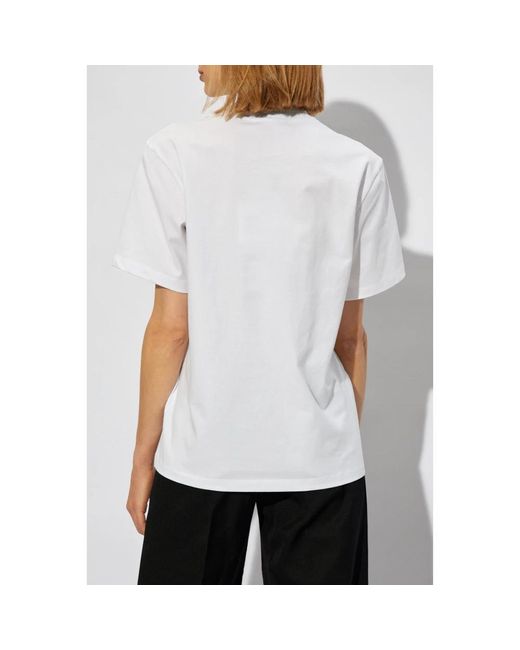 Victoria Beckham White T-shirt mit logo