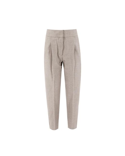 Tapered Trousers di Le Tricot Perugia in Gray