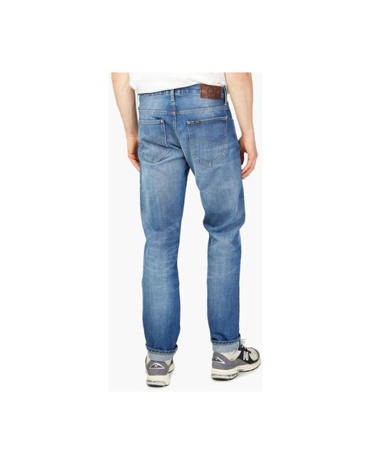 Lee Jeans Blue Straight Fit Jeans for men