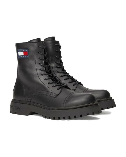 Tommy Hilfiger Black Lace-Up Boots for men