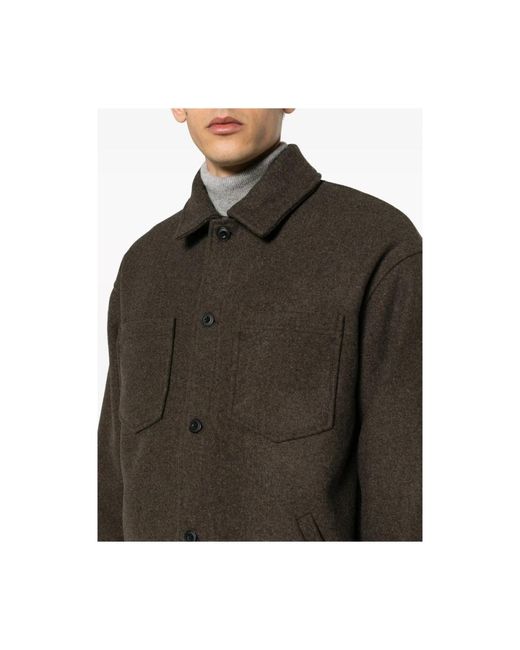 Samsøe & Samsøe Klassischer Zedernbrauner Wollmantel in Brown für Herren