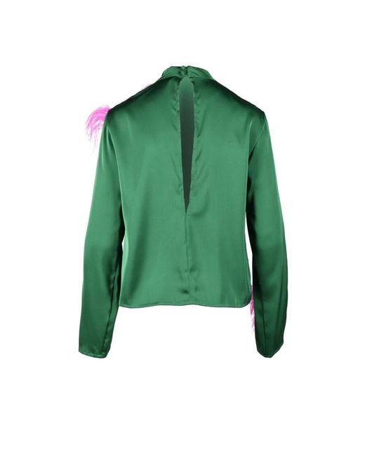 Blouses di WEILI ZHENG in Green