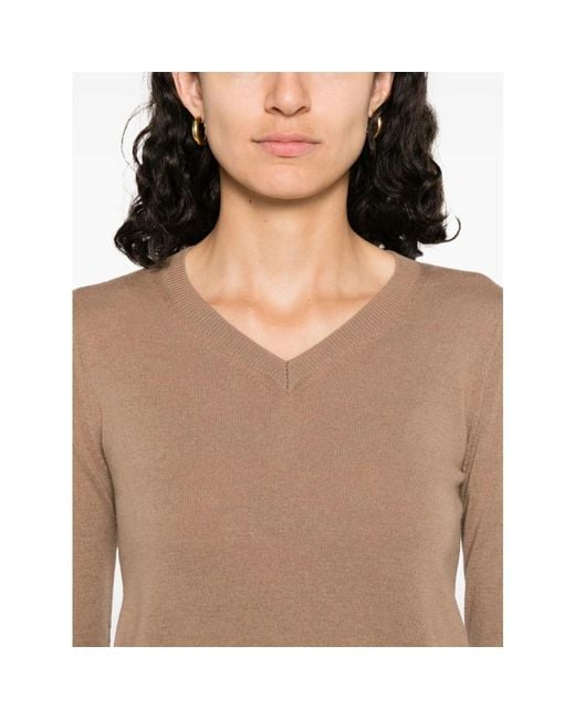 Max Mara V-Neck Knitwear in het Brown