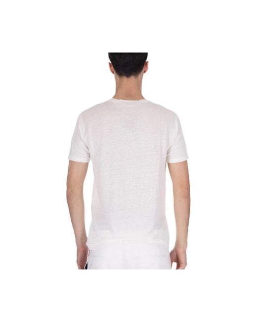 Daniele Fiesoli Leinenmischung t-shirt regular fit,leinen t-shirt in White für Herren