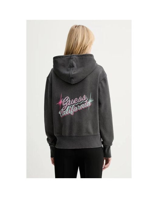 Guess Zip-Through Hoodie in het Black