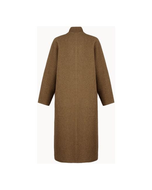 Cortana Brown Single-Breasted Coats