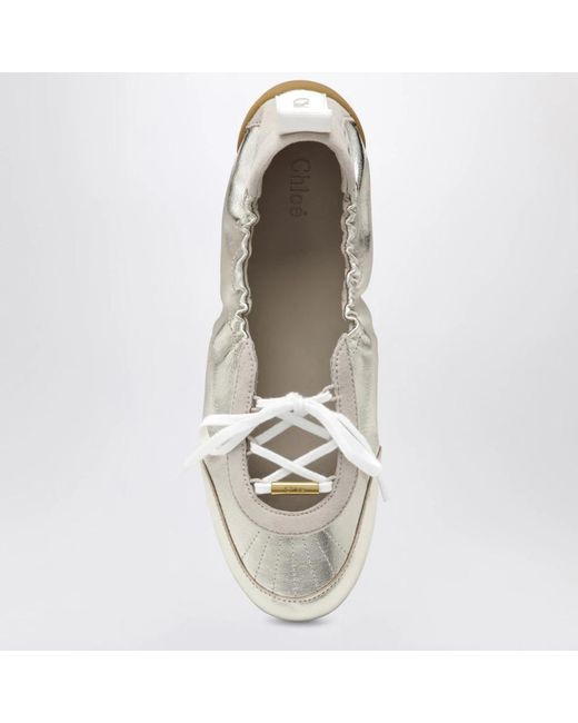Chloé White Ballerina Shoes