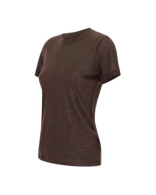 Filippa K Lyocell Cashmere Tee in het Brown