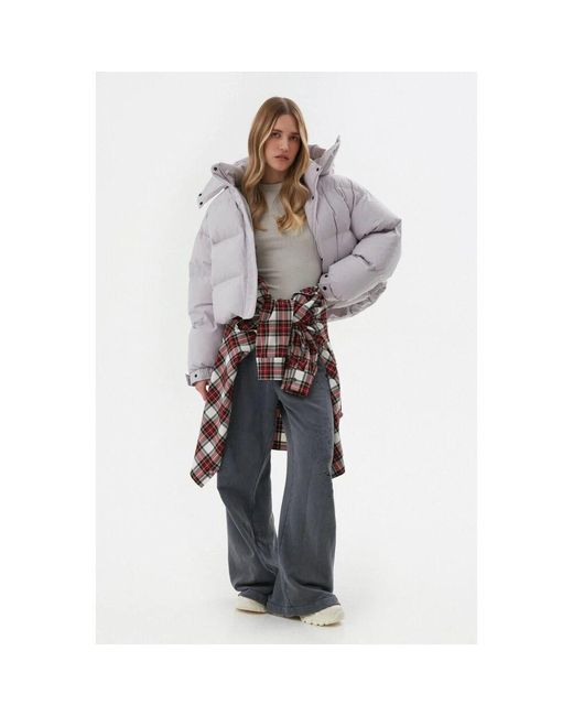 ESTRO Gray Graue stepp-pufferjacke