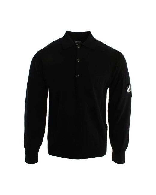 C P Company Black Round-Neck Knitwear for men