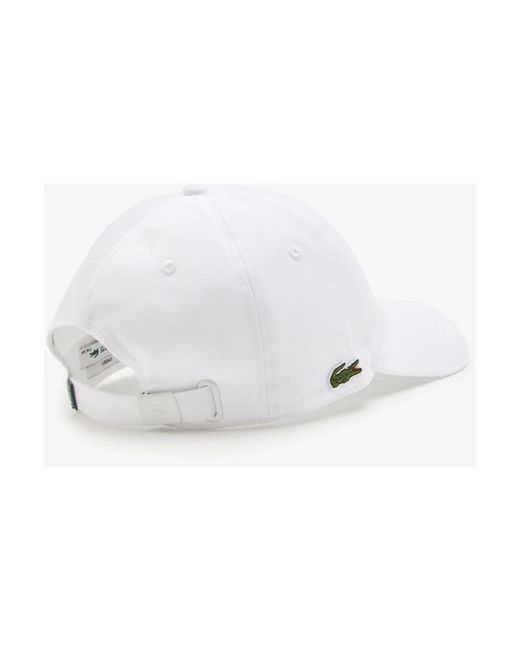 Cappello twill stile moda di Lacoste in White da Uomo