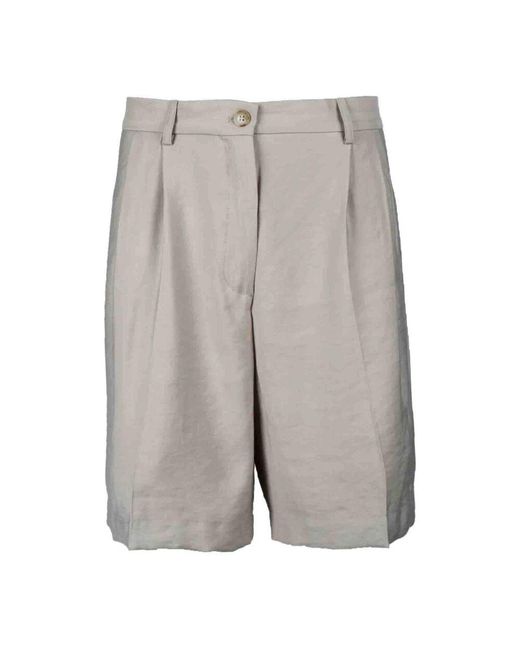 8pm Gray Rayon-Polyester-Shorts Für Den Abend