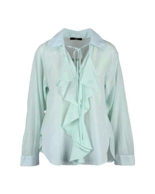Seventy Overhemden ,Groen ,Katoen Blusa Lamè in het Blue