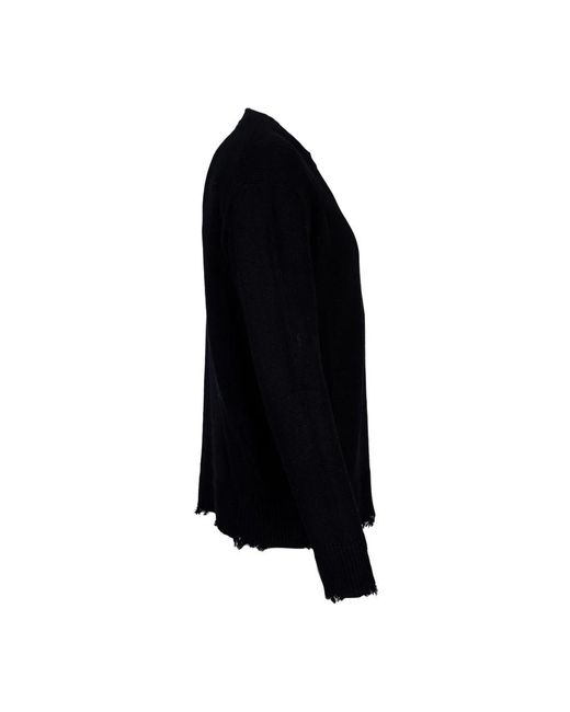 Laneus Black Round-Neck Knitwear for men