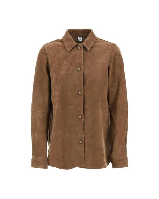 Leather jackets Totême  de color Brown