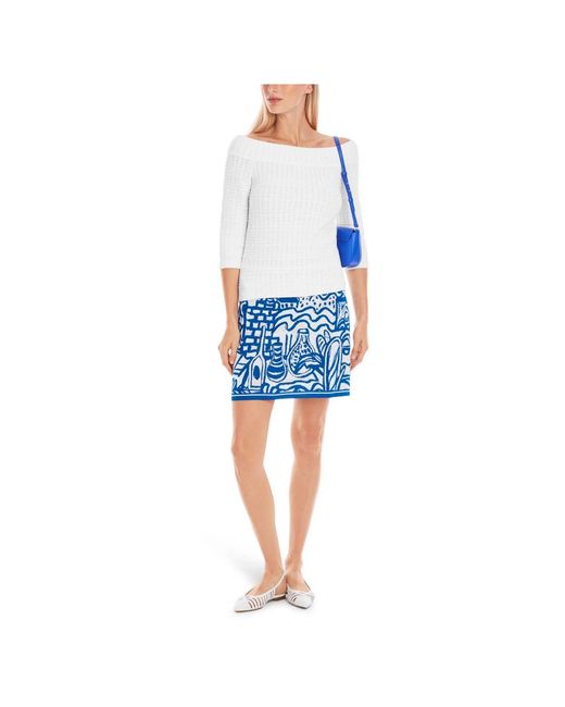 Marc Cain White Round-Neck Knitwear