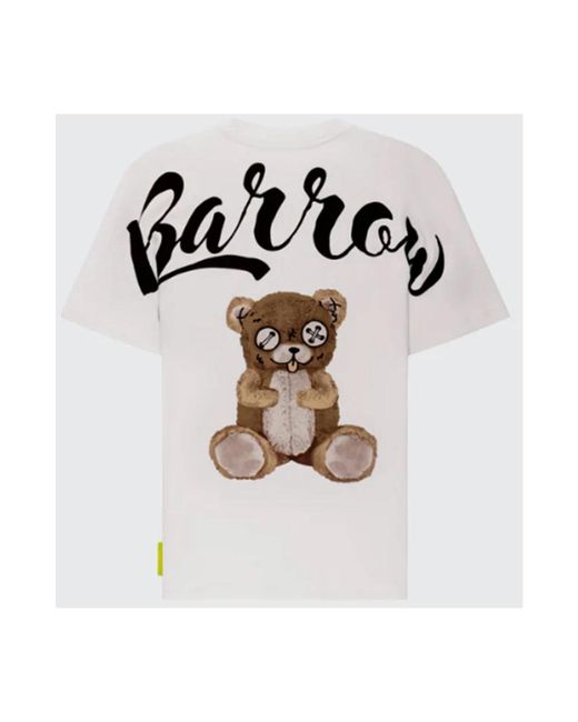 Barrow Teddy print t-shirt in turtledove in Natural für Herren