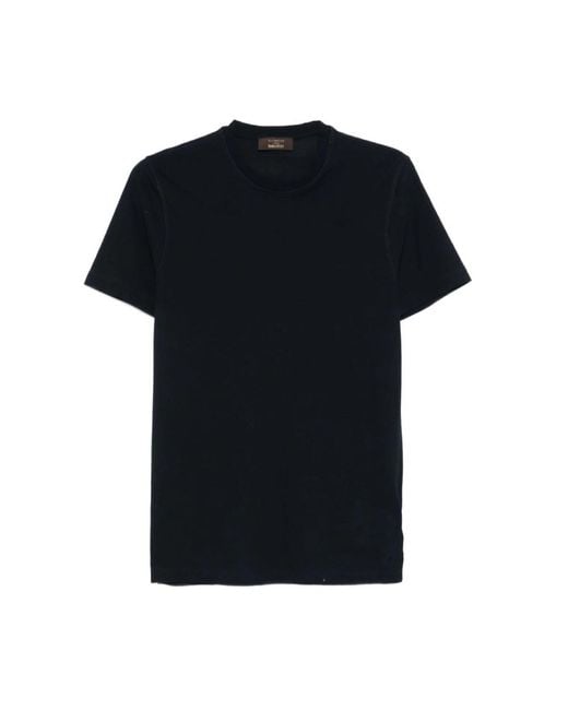 Zanone Zwarte T-Shirts En Polos in het Black voor heren
