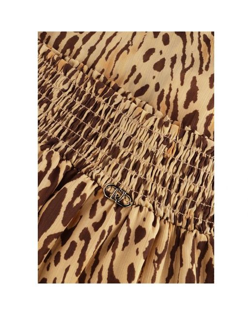 Liu Jo Kleedjes ,Bruin ,Bruine Wikkeljurk Charme in het Brown