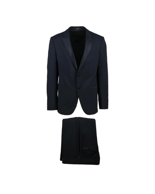 Emporio Armani Blue Single Breasted Suits for men