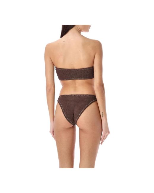 Reina Olga Brown Braunes strapless bikini-set ss24