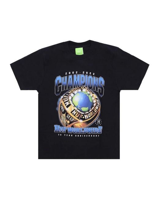 Huf Champions Tee in het Black voor heren