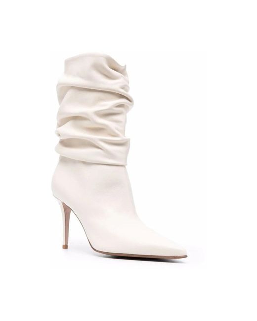 Le Silla White Heeled Boots