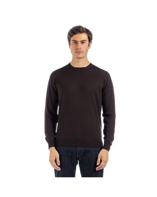 FILIPPO DE LAURENTIIS Black Round-Neck Knitwear for men