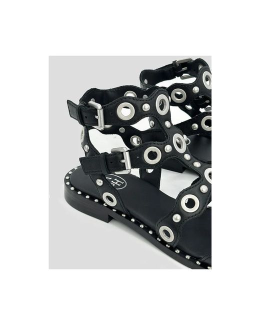 Flat Sandals Ash en coloris Black
