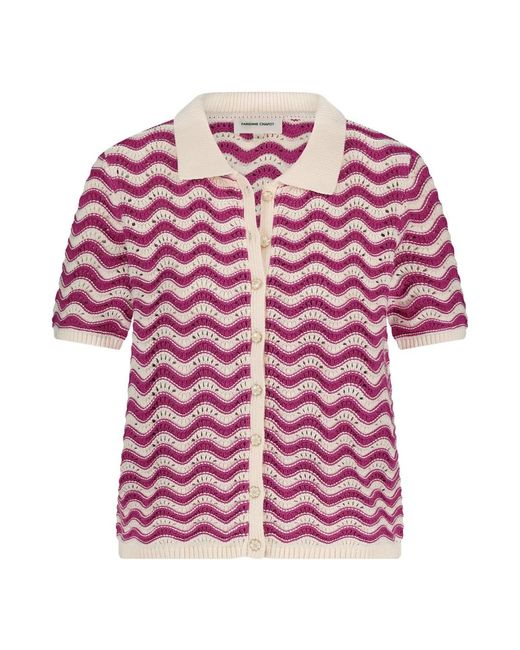 FABIENNE CHAPOT Truien & Vesten ,Roze ,Katoen Caro Crochet Cardigan in het Pink