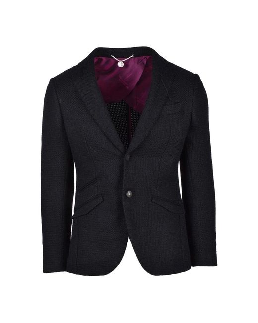 Maurizio Miri Alpaka Wollmischung Jacke in Blue für Herren