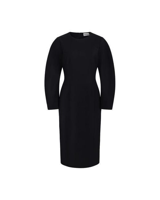 Midi Dresses P.A.R.O.S.H. de color Black