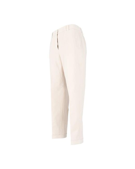 Peserico Natural Slim-Fit Trousers