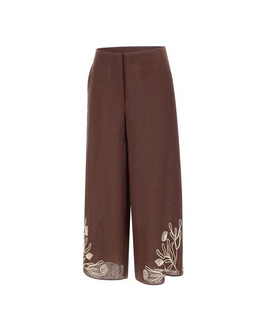 Marella Brown Wide Trousers