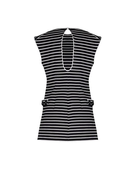 Seafarer Black Sleeveless Tops