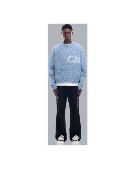 Cole Buxton Boucle Logo Sweatshirt in Blue für Herren