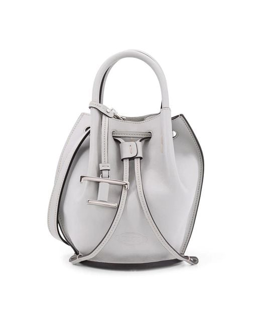 Tod's Gray Buz Mini Bucket Bag