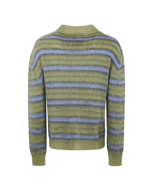 Marni Green Round-Neck Knitwear for men